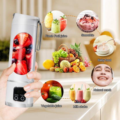 【Summer Sale Deals】 Portable 15.22 USB Rechargeable Personal Blender with LED Display🥤
