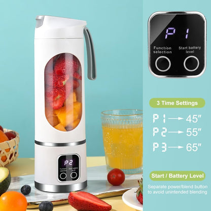 【Summer Sale Deals】 Portable 15.22 USB Rechargeable Personal Blender with LED Display🥤