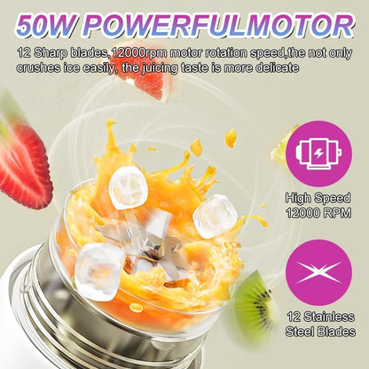 【Summer Sale Deals】 Portable 15.22 USB Rechargeable Personal Blender with LED Display🥤