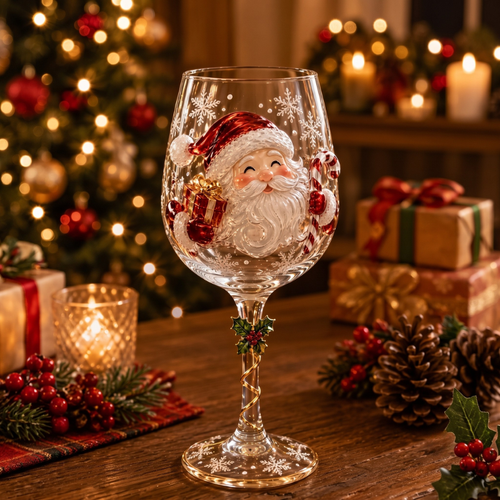 🎄 Christmas 3D Wine Glass Collection