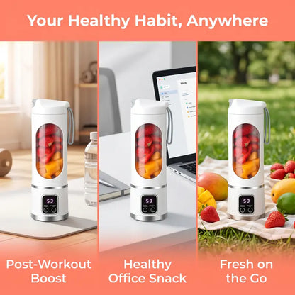 【Summer Sale Deals】 Portable 15.22 USB Rechargeable Personal Blender with LED Display🥤