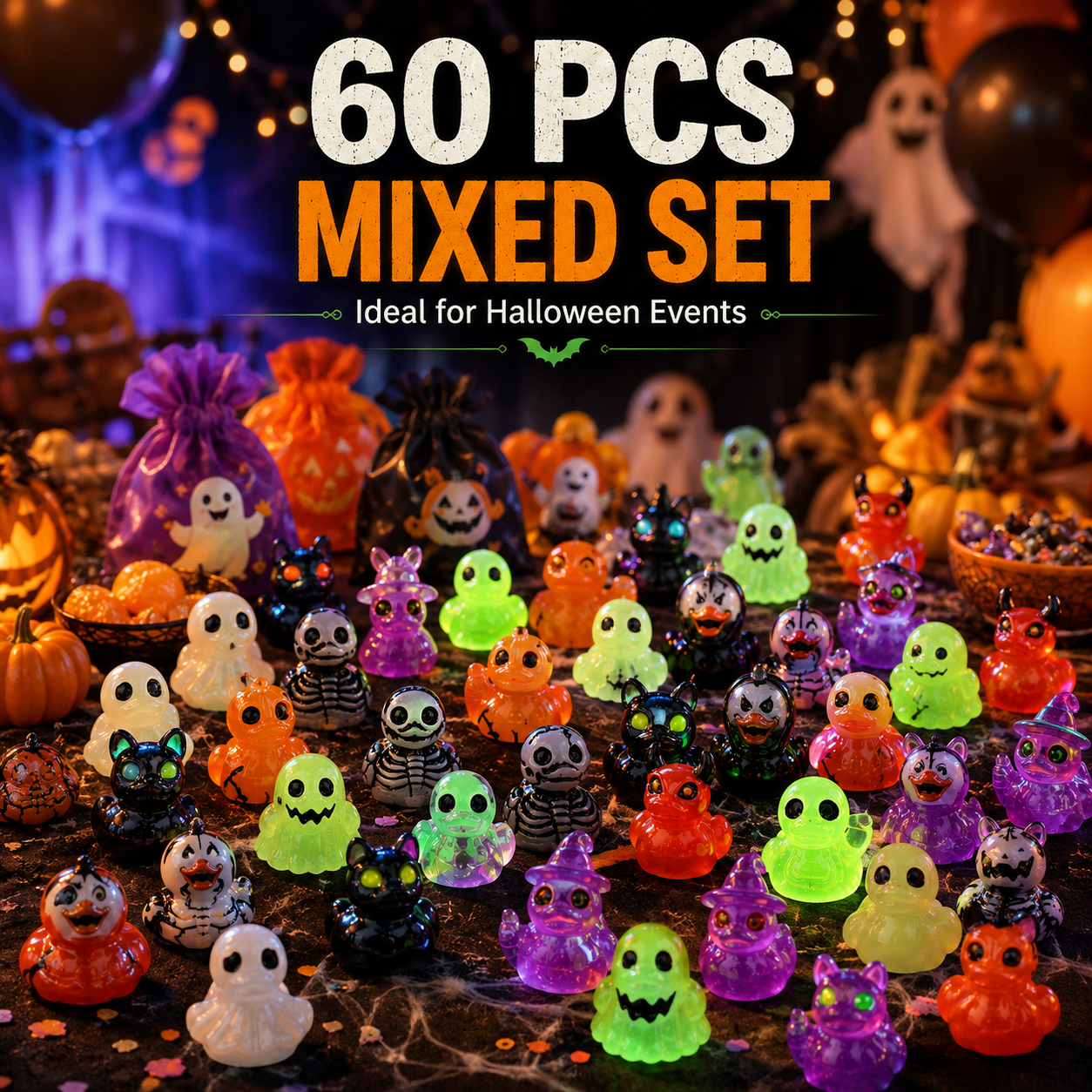 🔥Last Day 50% OFF - 🎃 Glow-In-Dark Tiny Spooky Resin Decorations