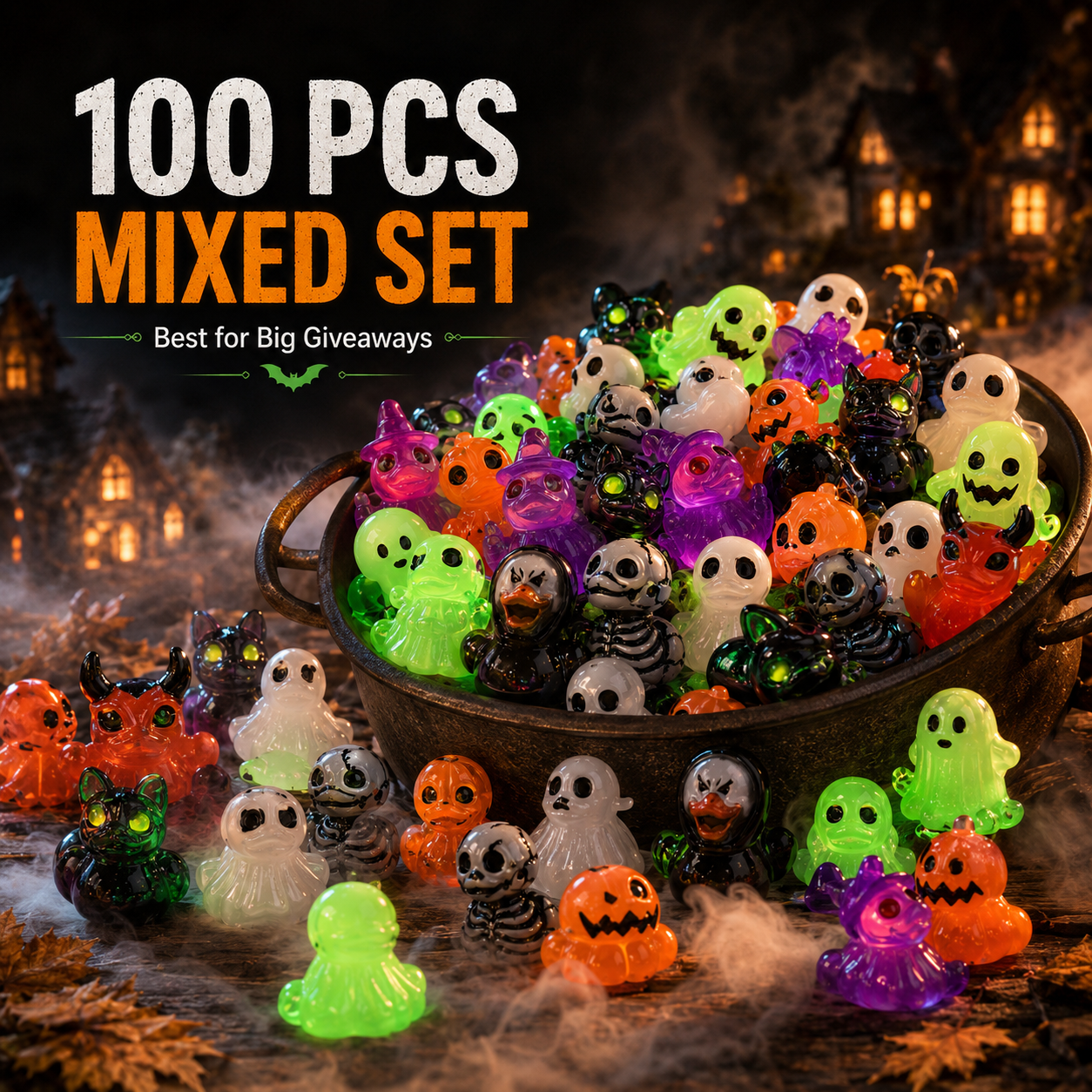 🔥Last Day 50% OFF - 🎃 Glow-In-Dark Tiny Spooky Resin Decorations
