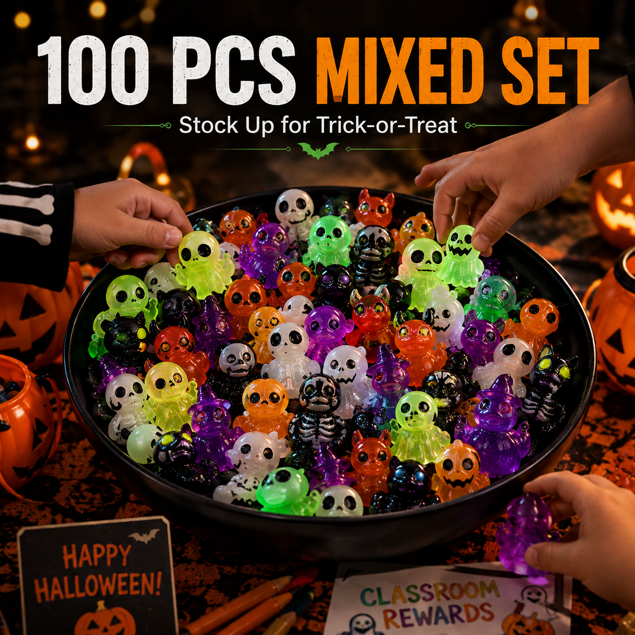 🔥Last Day 50% OFF - 🎃 Glow-In-Dark Tiny Spooky Resin Decorations