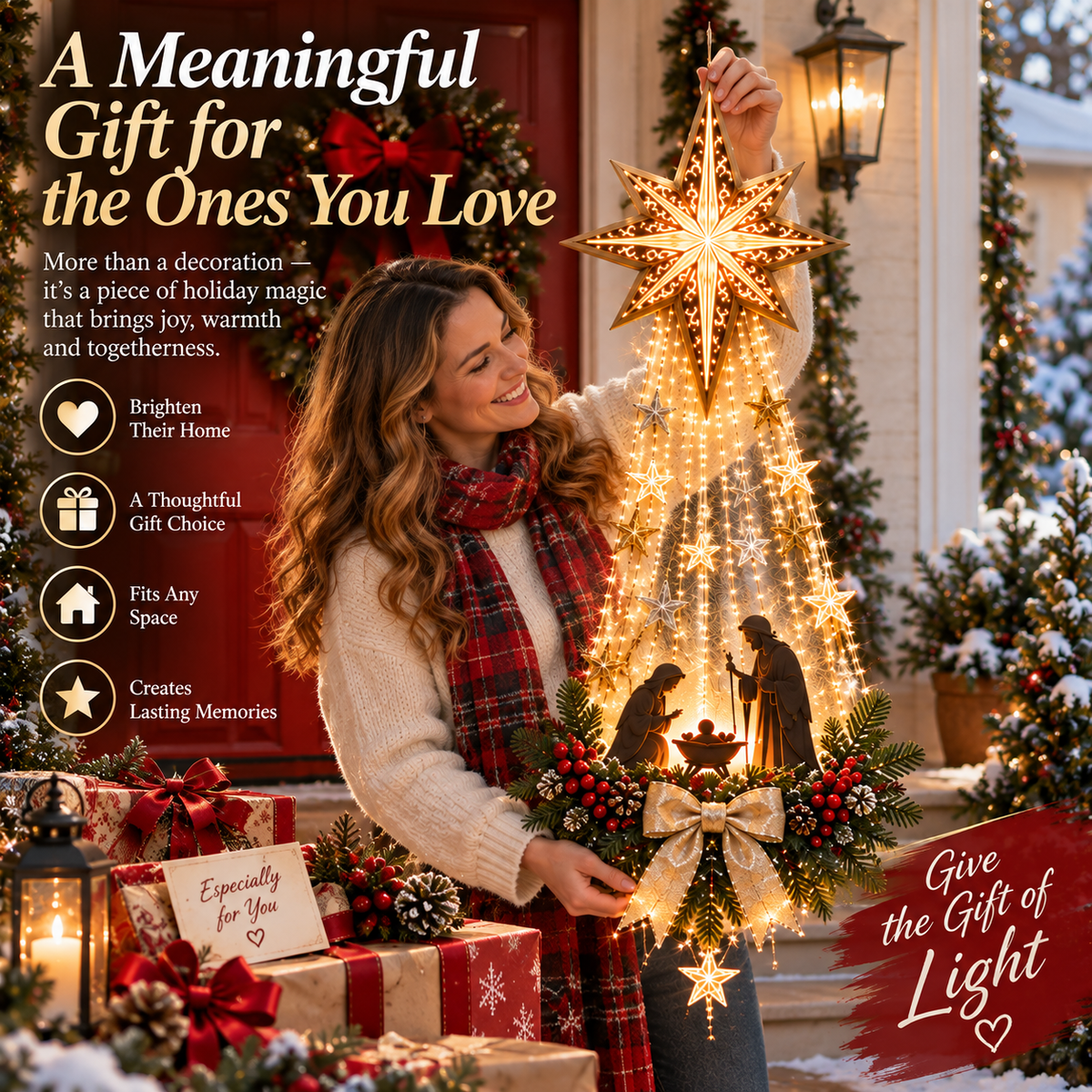 ✨ Last Day — 49% OFF ✨ ✝️ Bethlehem Star Nativity Wall Light