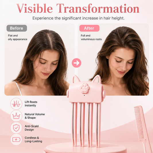 💇 Wireless Heated Root Styler for Instant Hair Volume