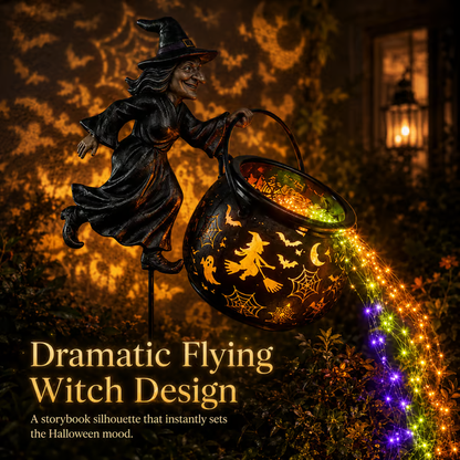 🔥LAST DAY 50% OFF -Halloween Witch Cauldron Garden Light