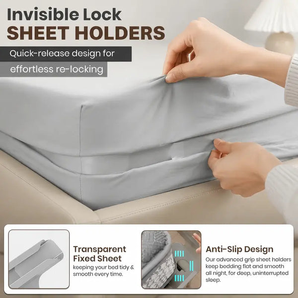 🔥4-Pack Universal Heavy-Duty Bed Sheet Holder Straps No-Slip Peace of Mind