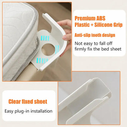 🔥4-Pack Universal Heavy-Duty Bed Sheet Holder Straps No-Slip Peace of Mind
