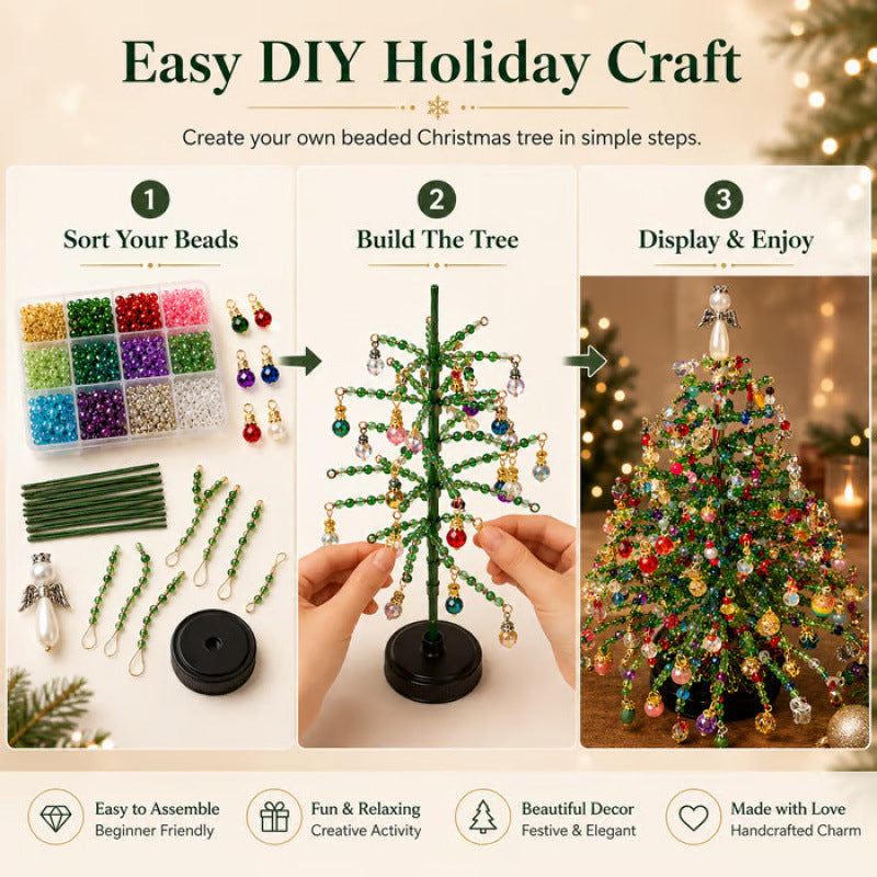 🎄 DIY Christmas tree bead kit – 🎅 Create your own sparkling Christmas decoration