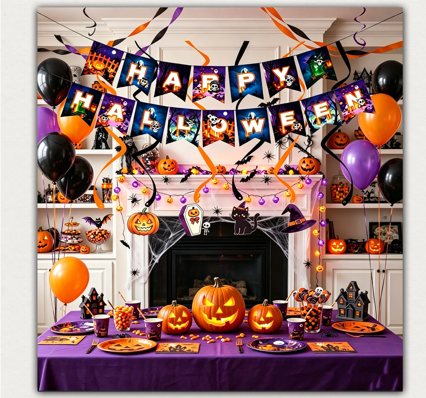 Halloween Party Flag Set