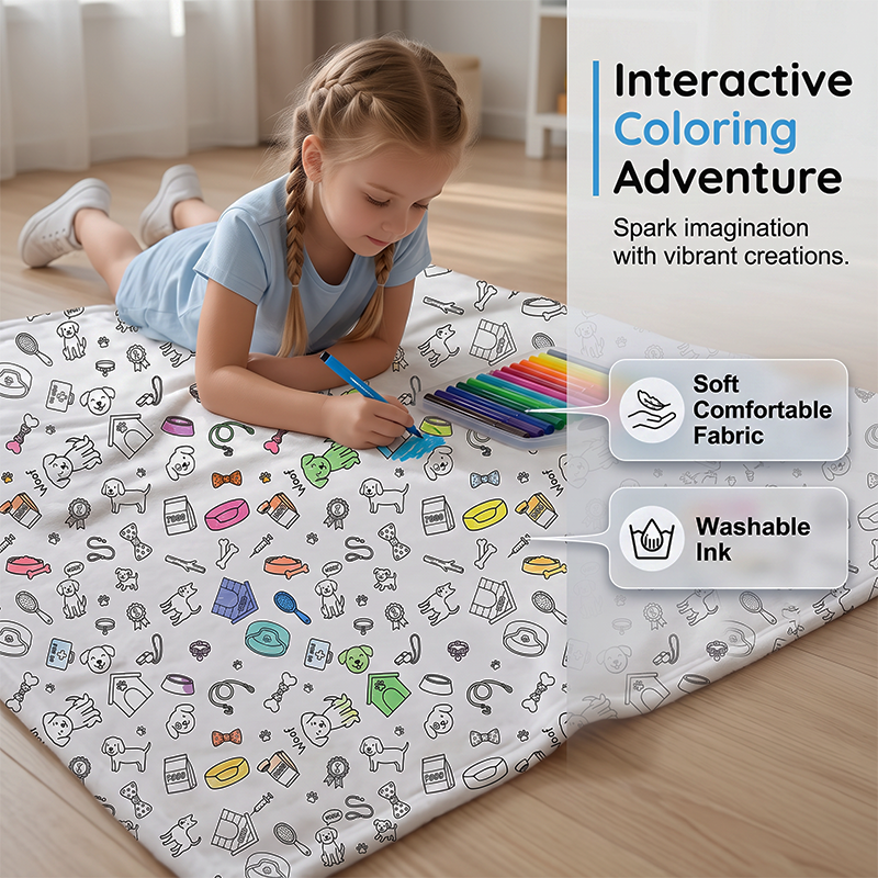 🔥LAST DAY SALE 50% OFF!!🎨Creative Cozy Coloring Blanket Kit