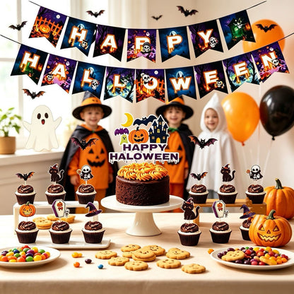 Halloween Party Flag Set