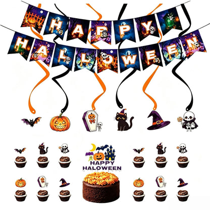 Halloween Party Flag Set