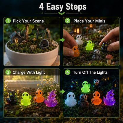 🔥Last Day 50% OFF - 🎃 Glow-In-Dark Tiny Spooky Resin Decorations
