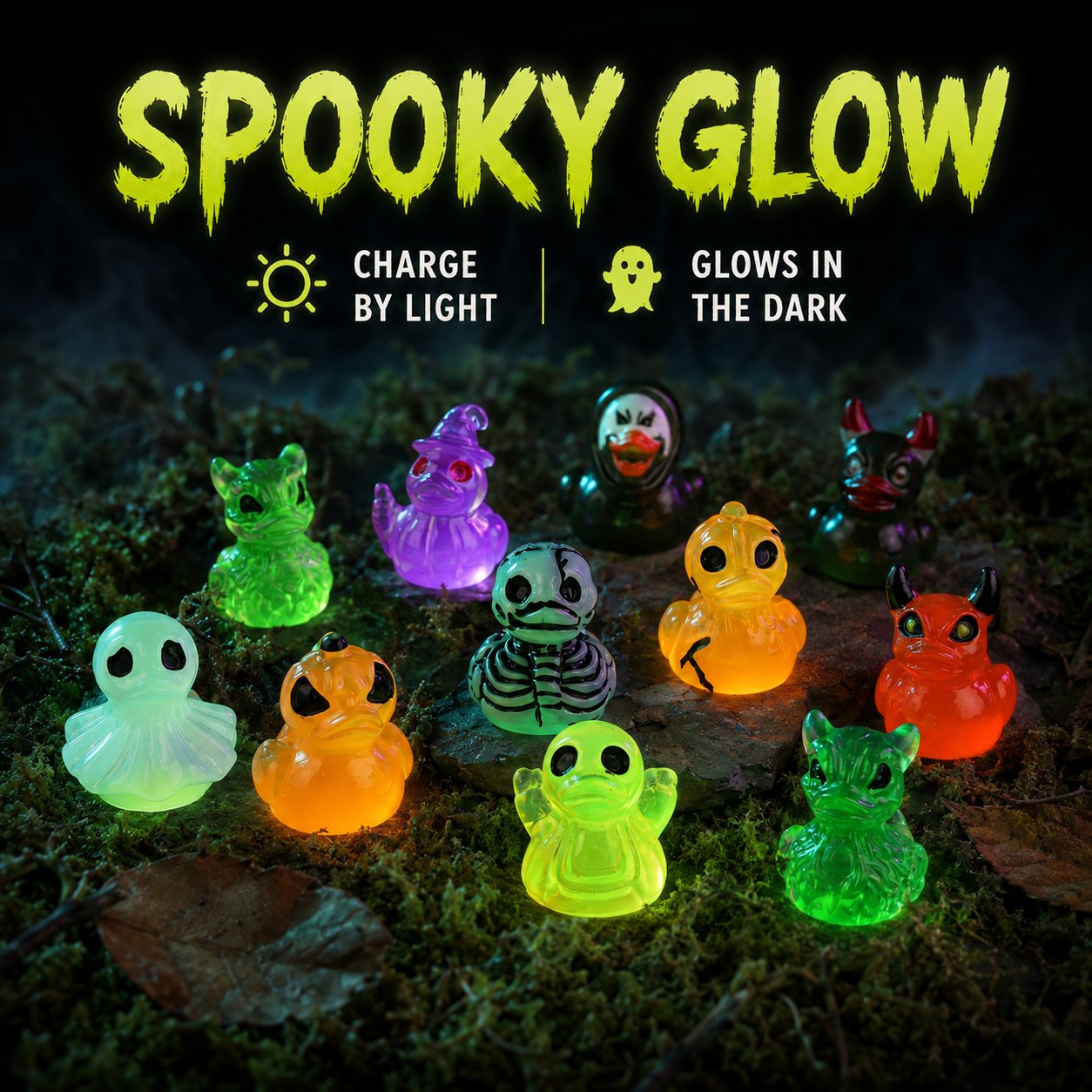 🔥Last Day 50% OFF - 🎃 Glow-In-Dark Tiny Spooky Resin Decorations